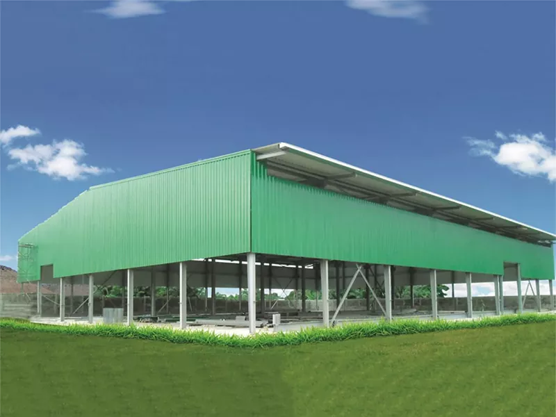 Eco-Friendly Prefab Metal Warehouse eraikina
